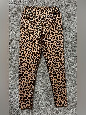 Balance Athletica Yoga Leopard Print Leggings in Tan and Black